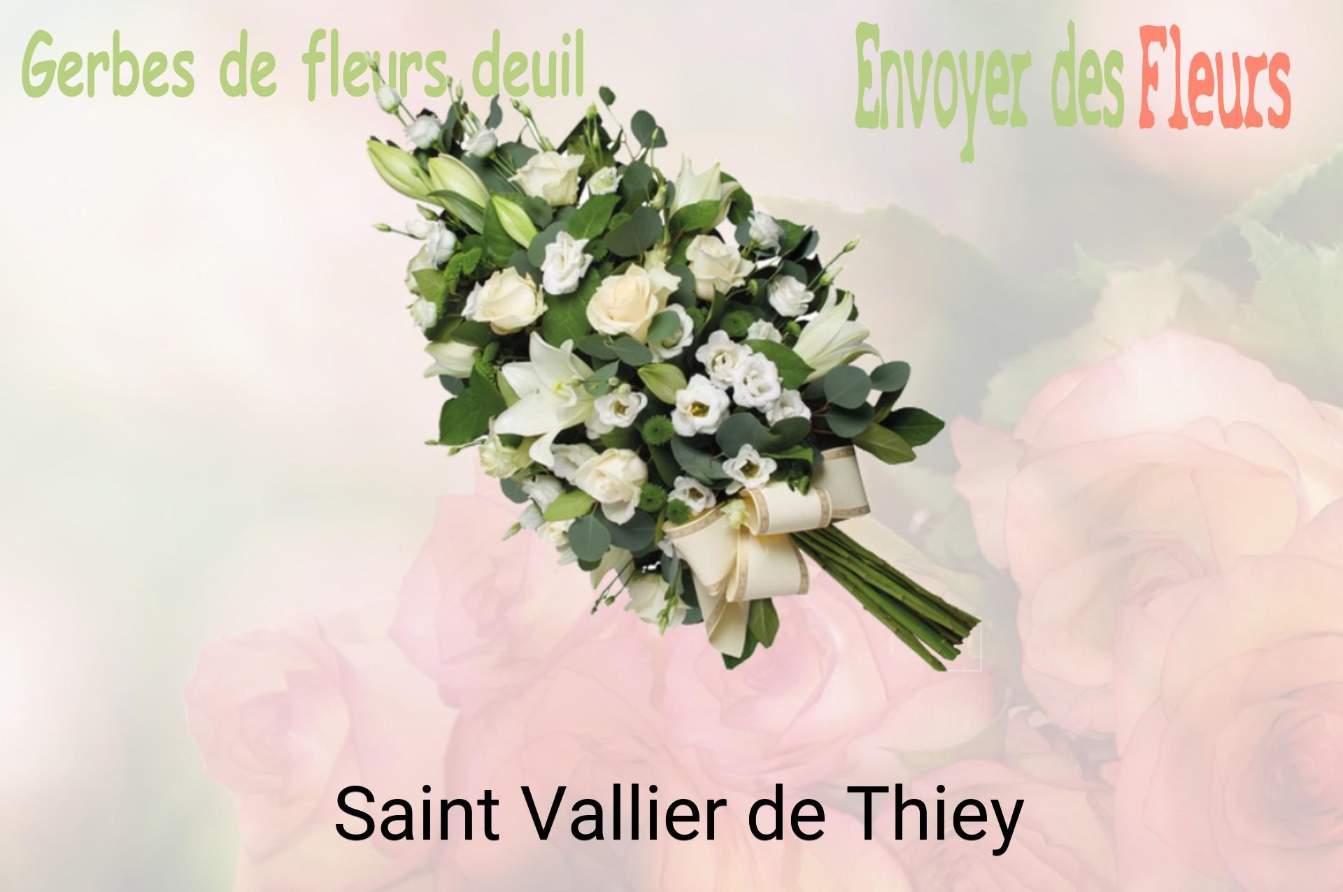 Gerbe de fleurs de deuil livrée à Saint-Vallier-de-Thiey